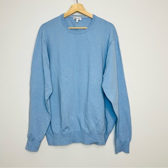 Peter Millar Blue Luxury Silk Blend Soft Crewneck XXL - Picture 1 of 7